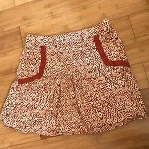 Joe boxer medium maroon mini flared skirt